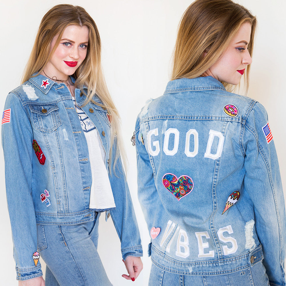 Diy patch hot sale denim jacket