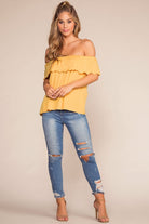 Alley Off The Shoulder Top - Honey | Hyfve