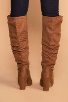 Priceless | Chestnut | Suede Knee High Boots | Womens