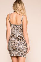 Taupe Snakeskin Bodycon