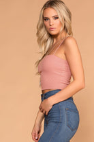 Square Mauve Crop Top