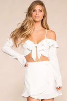 Shop Priceless | White | Bell Sleeve | Crop Top | Womens