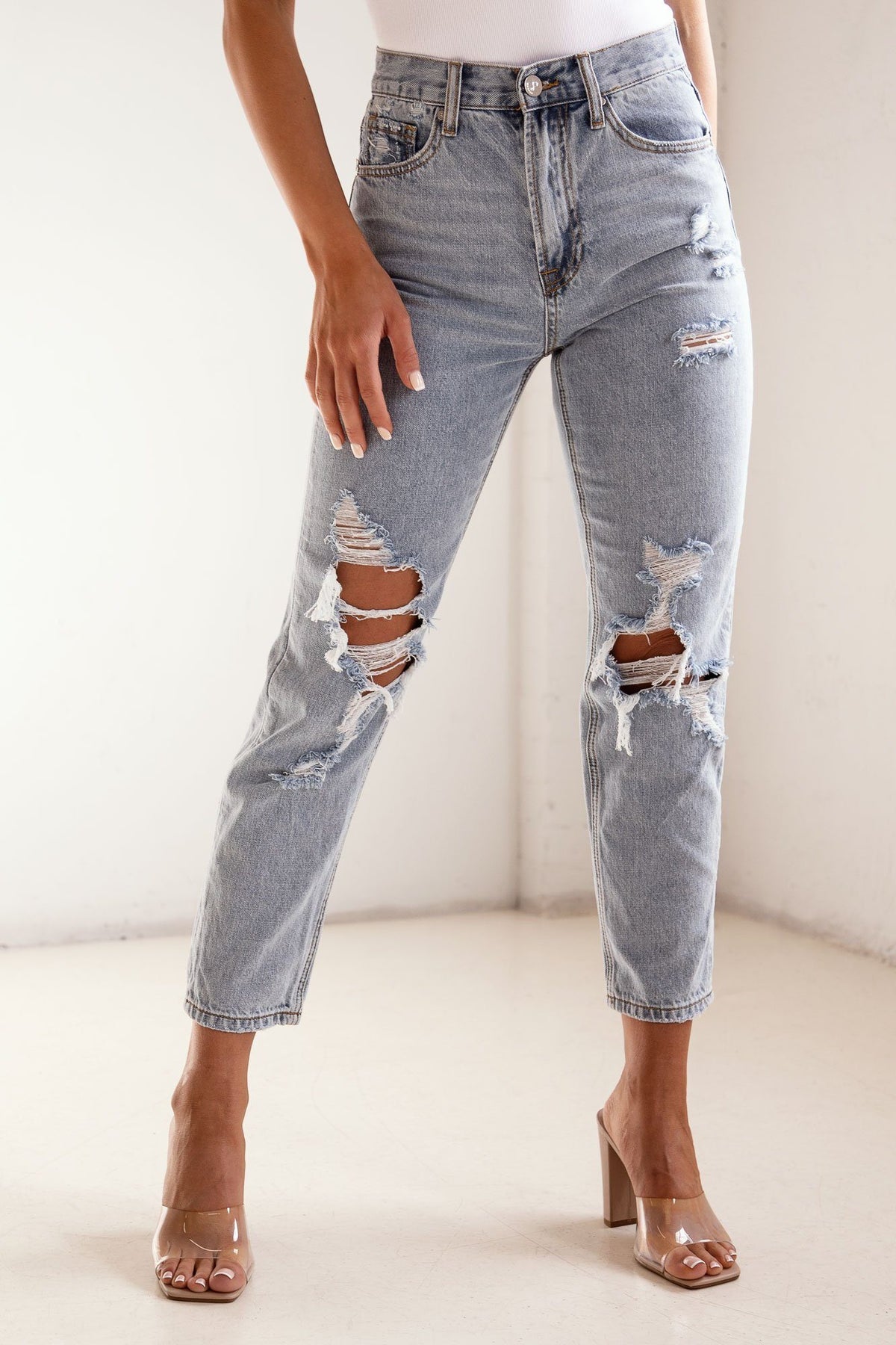 CELINE HOMME Slim-Fit Distressed Denim Jeans for Men | MR PORTER
