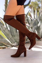 Chocolate Over The Knee Boots