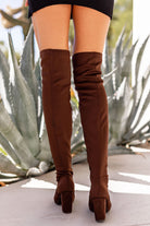 Chocolate Over The Knee Boots