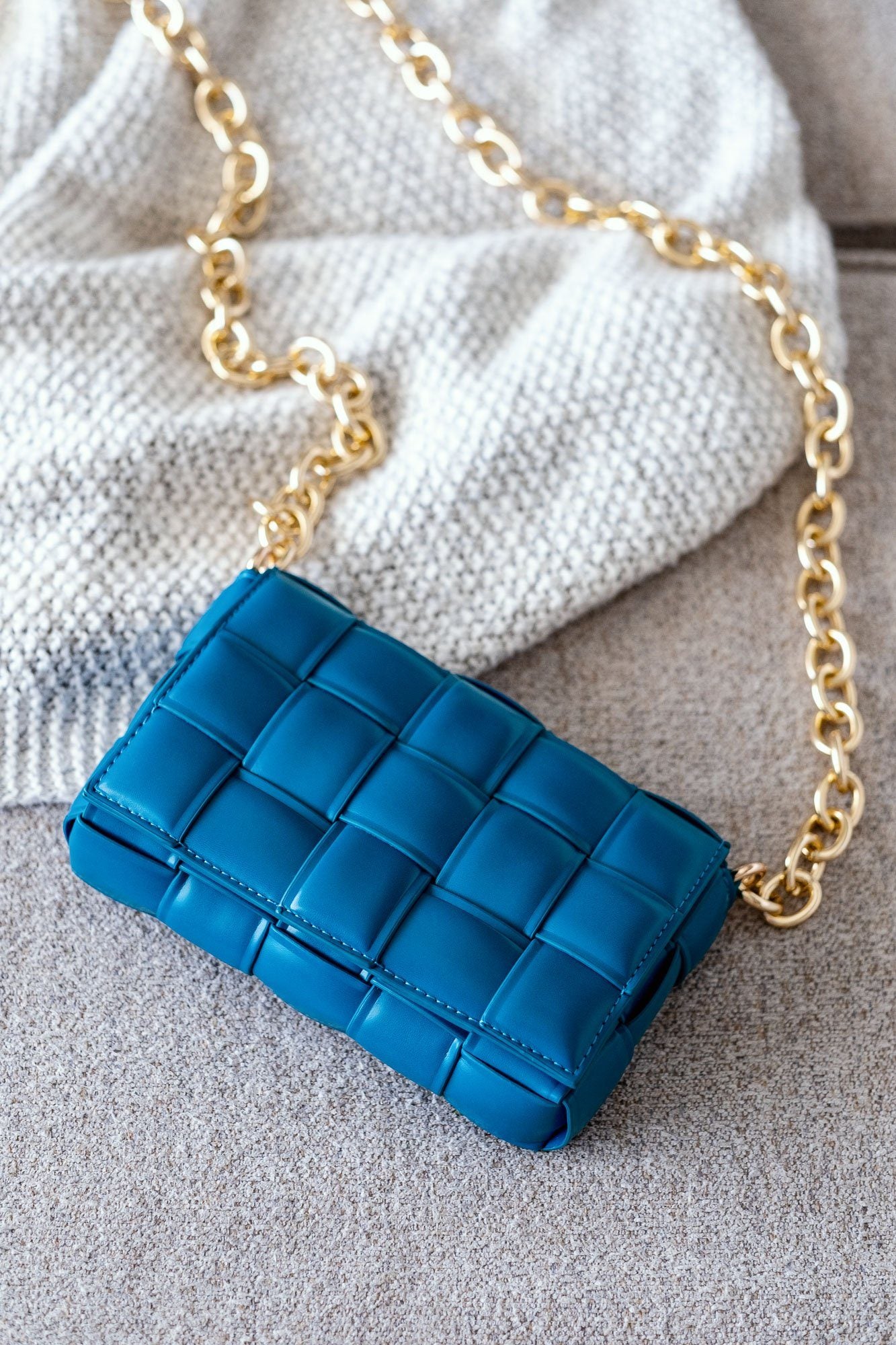 Blue and gold online purse