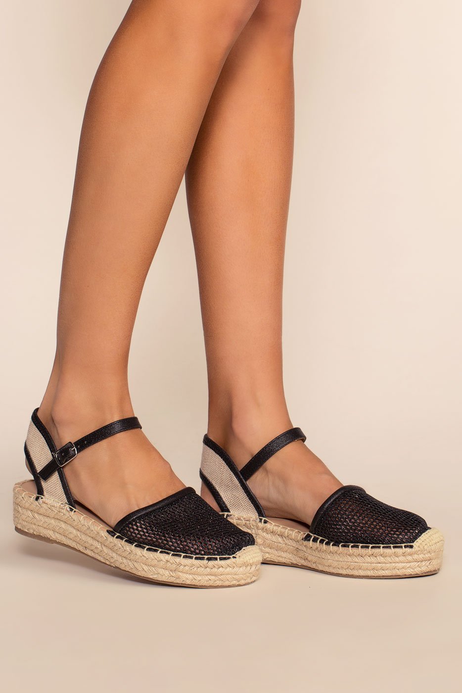 Shoes - Don't Mesh Around Sandals - Black