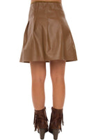 Skirts - Calypso Pleather Skirt - Camel