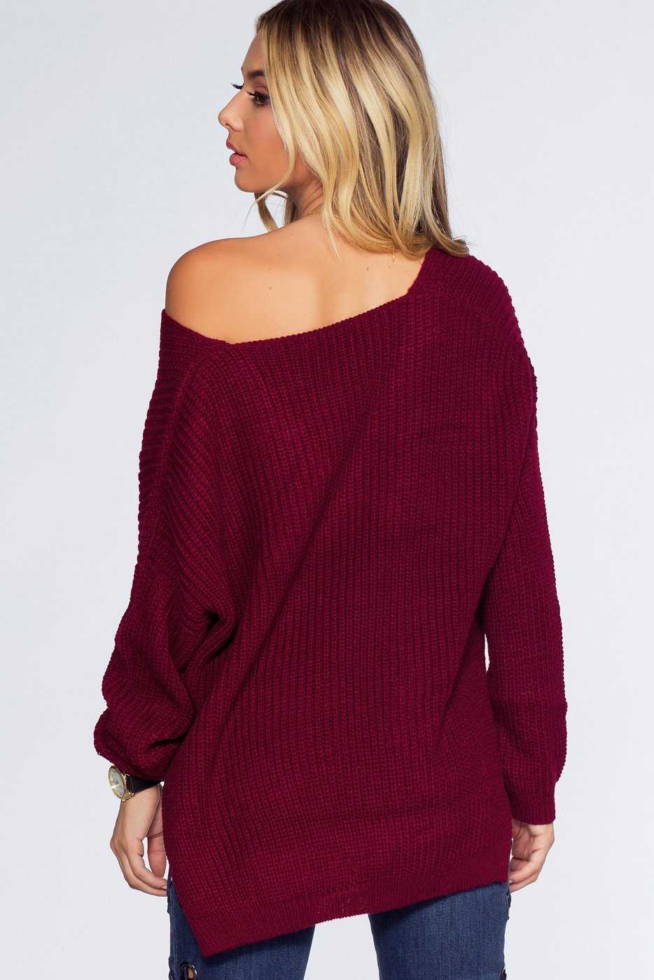 Sweaters - Hattie Sweater - Burgundy