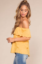 Honey Ruffle Alley Off The Shoulder Top