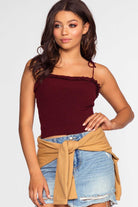 Tops - Ariana Top - Burgundy