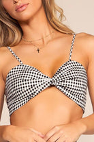 Black and White Gingham Crop Top