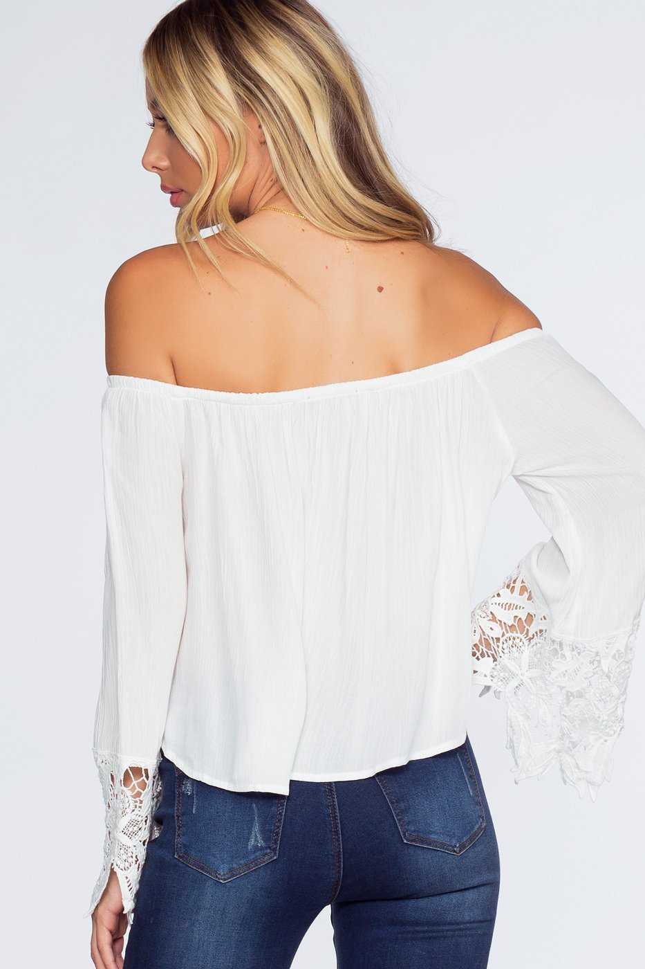 Tops - Lexi Off The Shoulder Top - White